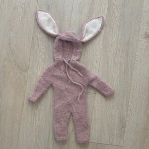 Adorable Pink Bunny Ear Onesie